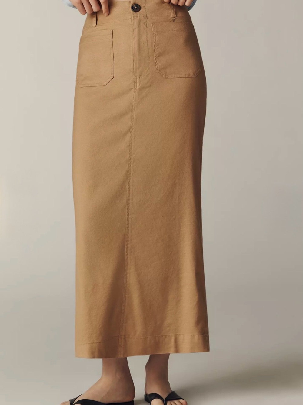 Maeve Anthropologie Colette Tan Maxi Straight Skirt, Size Medium - Picture 3 of 12
